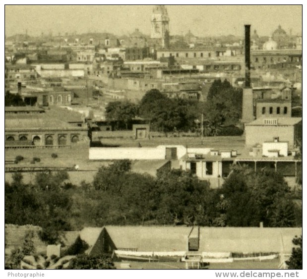 Perou Lima Panorama Ancienne Stereo Photo Stereoscope NPG 1900 - Stereoscopic