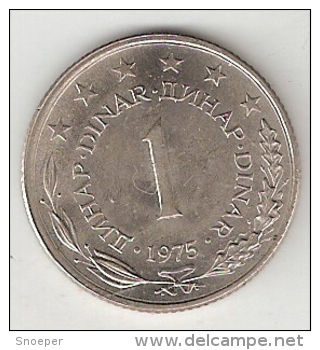 Yogoslavia 1 Dinar  1975  KM 59    Unc !! - Yougoslavie