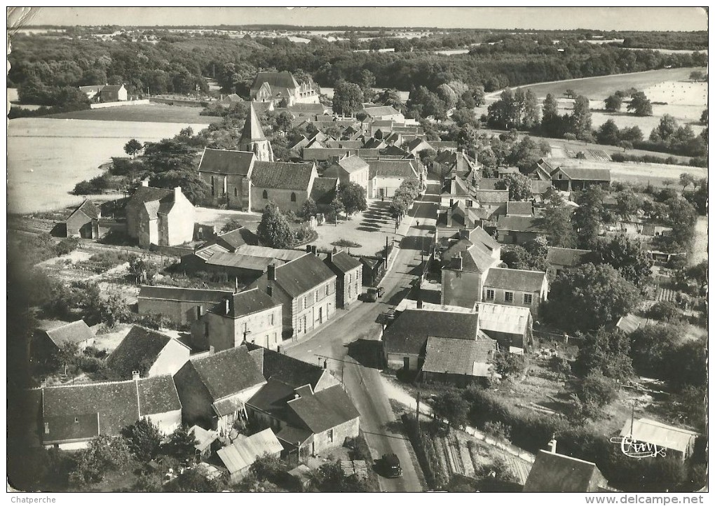 41 LOIR ET CHER  SAINT MARTIN DES BOIS  28411 VUE GENERALE AERIENNE  EDIT. CIM ECRITE CIRCULEE 1951 - Autres & Non Classés