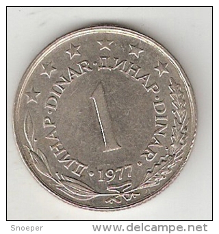 Yogoslavia 1 Dinar  1977  KM 59    Unc !! - Yougoslavie