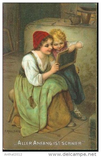 Hermann Kaulbach Pinx. No. 246 Kinder Child Kid Enfant "Aller Anfang Ist Schwer" - Kaulbach, Hermann