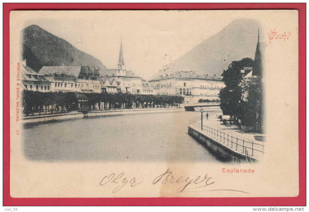 169365 / Bad Jschl Mit Esplanade - USED 1900 WELLEMIN Ustecky Kraj , Czech Republic )  Austria Österreich Autriche - Bad Ischl