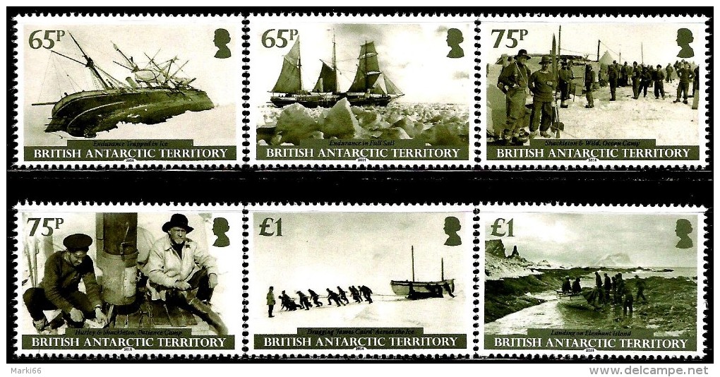 British Antarctic Territory - 2014 - Centenary Of Imperial Trans-Antarctic Expedition - Mint Stamp Set - Neufs