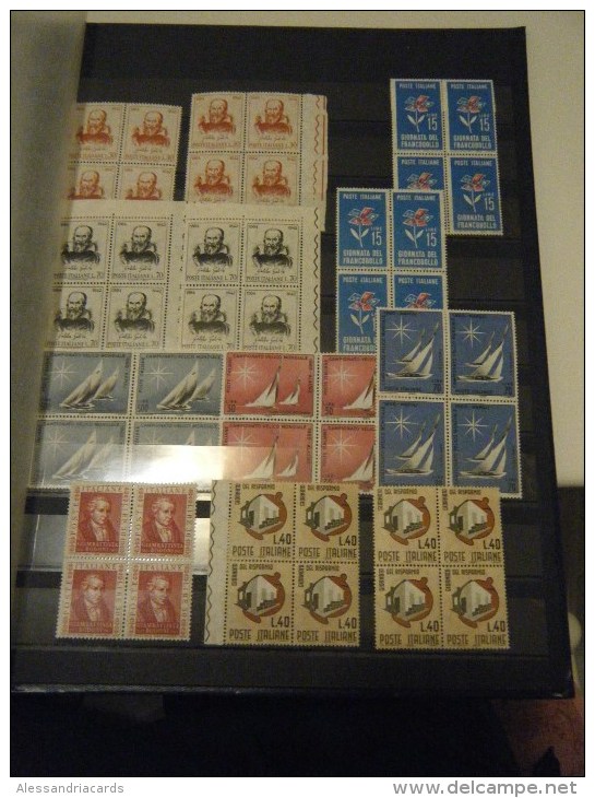 Italia - Lotto Di 84 Quartine Nuove - 9 Foto - Meno Di 0,03 A Francobollo! - Lots & Kiloware (mixtures) - Max. 999 Stamps