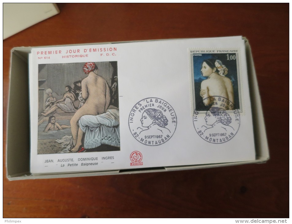 FRANCE, 2200-2300 FDCs FAMOUS PAINTINGS (TABLEAUX) IN EXCELLENT CONDITION - Alla Rinfusa (min 1000 Francobolli)