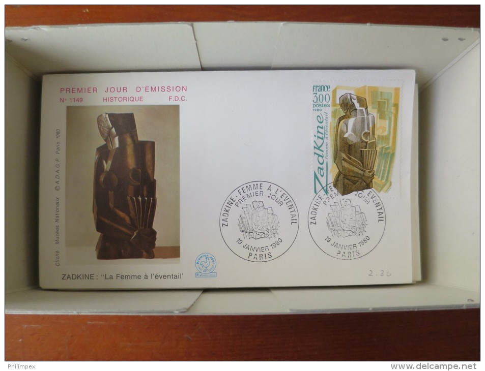 FRANCE, 2200-2300 FDCs FAMOUS PAINTINGS (TABLEAUX) IN EXCELLENT CONDITION - Alla Rinfusa (min 1000 Francobolli)