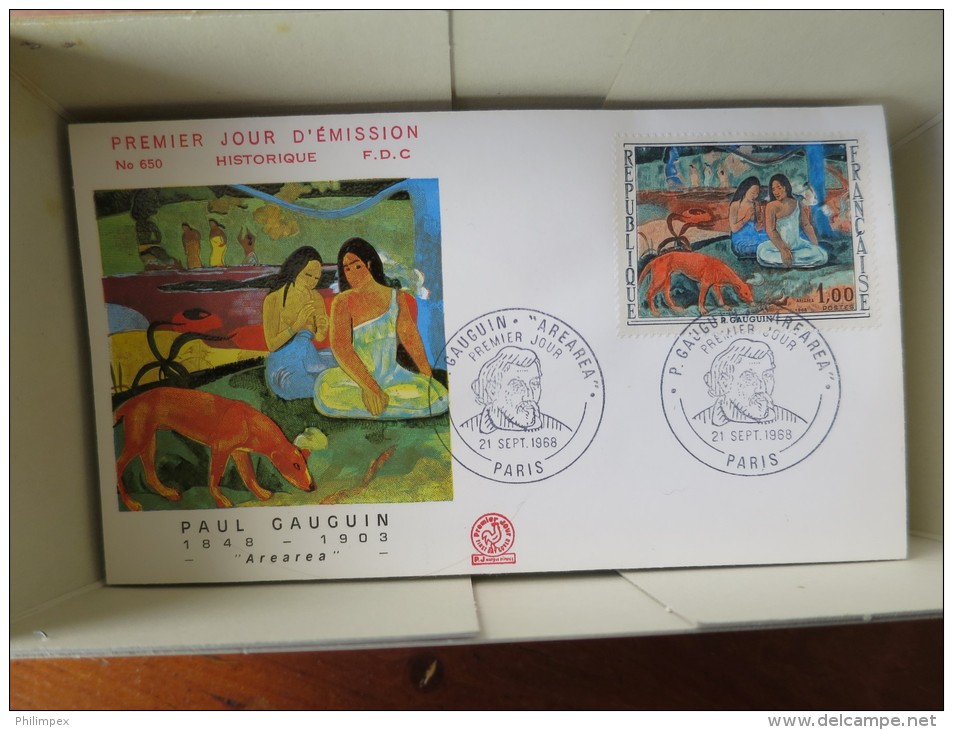 FRANCE, 2200-2300 FDCs FAMOUS PAINTINGS (TABLEAUX) IN EXCELLENT CONDITION