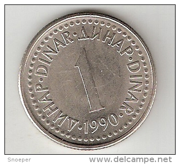 Yogoslavia 1 Dinar  1990   KM 142    Unc !! - Yougoslavie