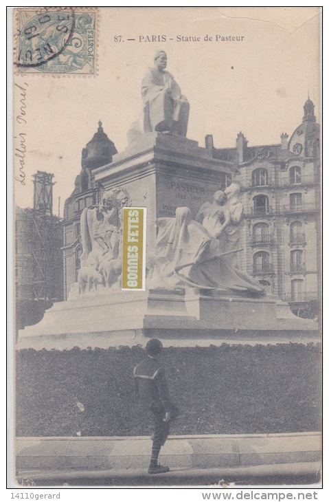 PARIS Statue De Pasteur  Pour Mle Lefevre à Deville Les Rouen - Statues