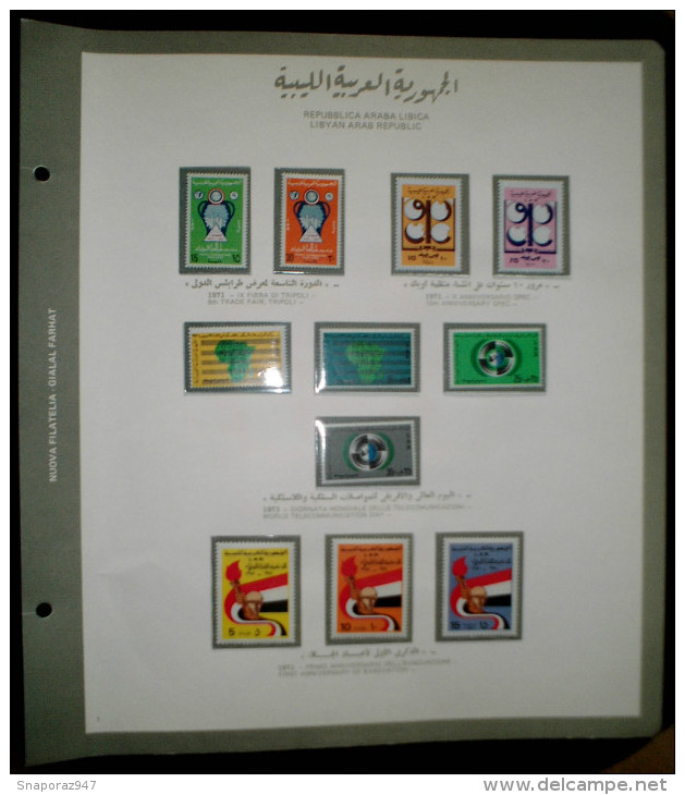 1970/75 Libia Collection of Albums 21 Pages MNH**