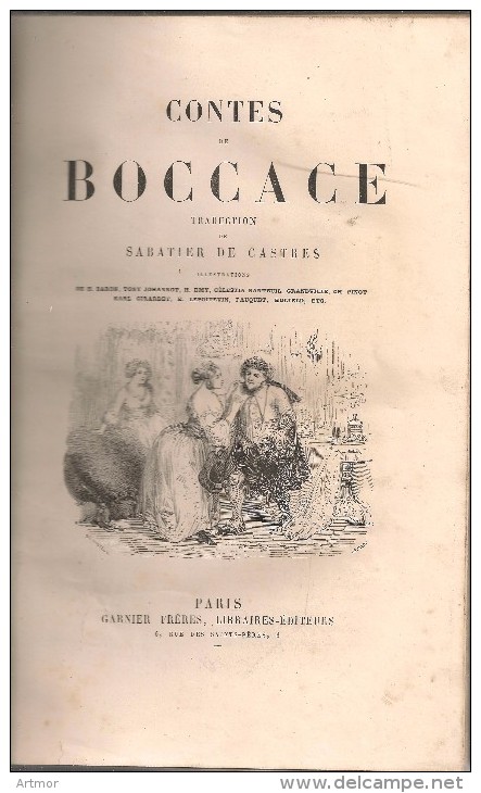 BOCCACE - CONTES  - GARNIER   - Sans Date - RELIE CUIR - Cuentos