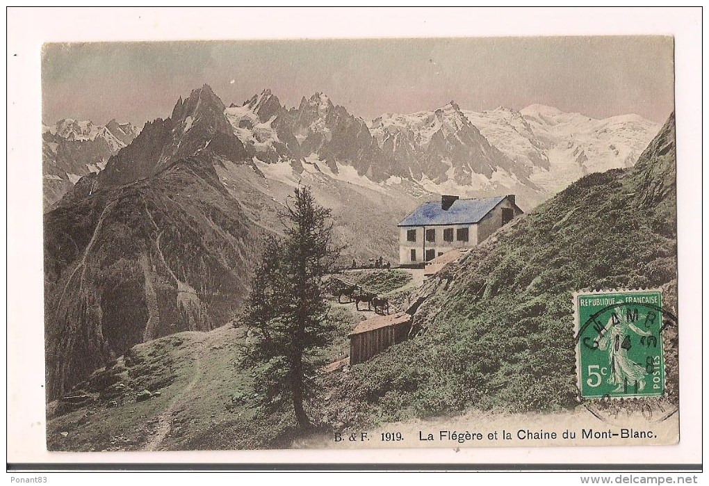 ** 74 -  CHAMONIX Mont-Blanc - La Flégère Et La Chaîne Du Mt Blanc - Refuge, Chevaux - Avant Le Téléphérique? - 1911 - - Chamonix-Mont-Blanc