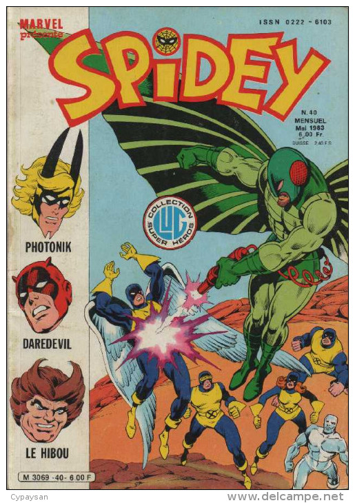 SPIDEY N° 40 BE LUG 05-1983 - Spidey