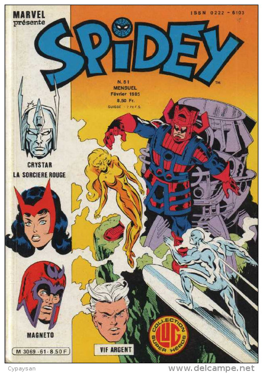 SPIDEY N° 61 BE LUG 02-1985 - Spidey