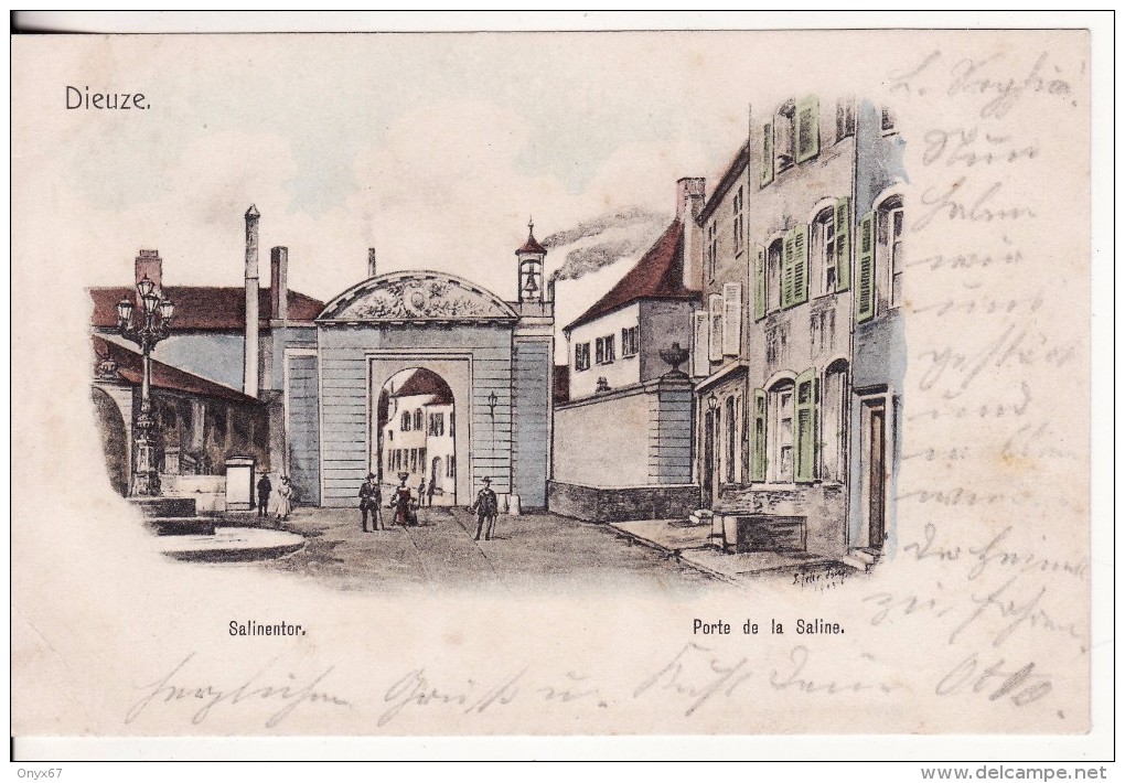 DIEUZE-DUSS (Moselle)  Salinentor - Porte De La Saline - Précurseur-Illustrateur-Dessin 1903  -VOIR 2 SCANS - - Dieuze
