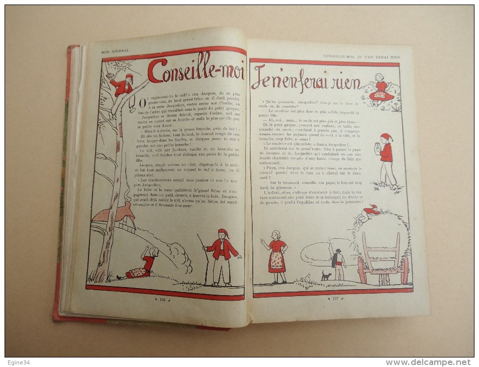 Recueil Hebdomadaire - Magazine Illustré pour les Enfants MON JOURNAL - Année 1923-1924 - 52 numéros