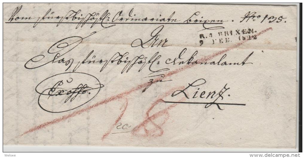 A-V035/- ÖSTERREICH -  BRIXEN 1822 Mit Rückseitigem Papiersiegel  Madonna Mit Kind Und Schaf - ...-1850 Voorfilatelie