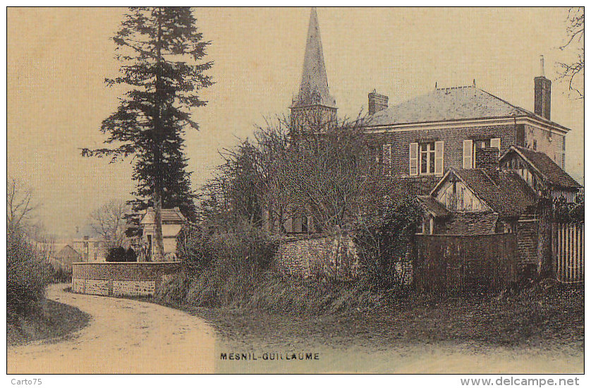 Mesnil-Guillaume 14 - Propriété - Eglise Village - Carte Toilée - Autres & Non Classés