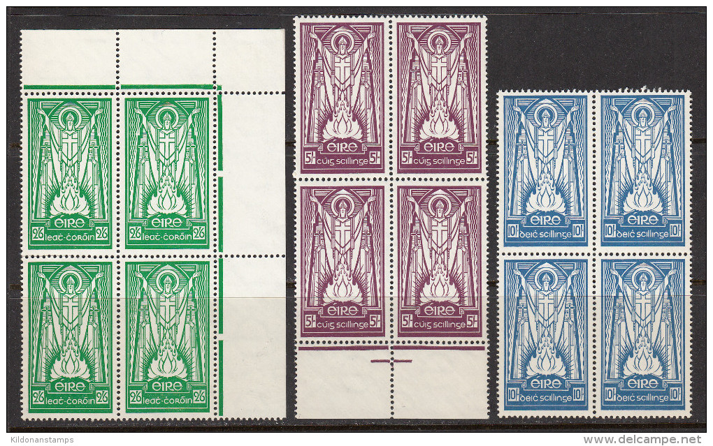 Ireland 1940-68 Mint No Hinge, Blocks, Sc# , SG 123-125 - Neufs