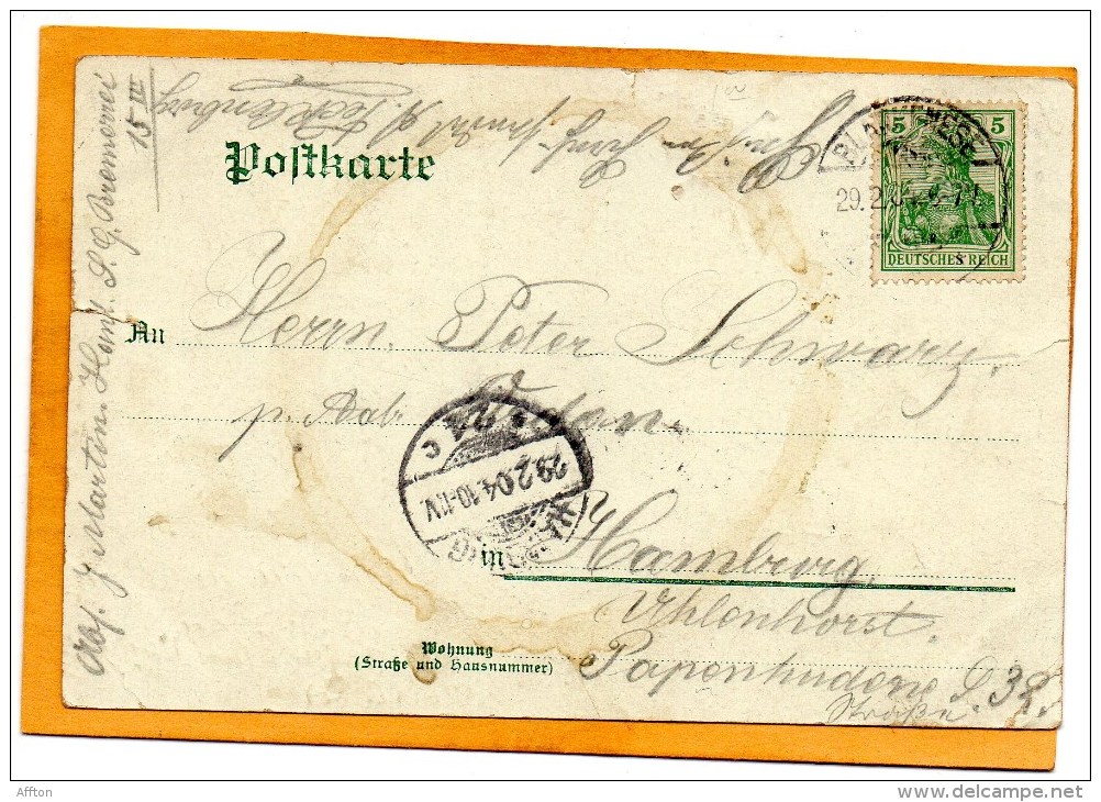 Gruss Aus Restaurant Der Elbschloss Brauerei Nienstedchen Amt Altona 1904 Postcard - Altona