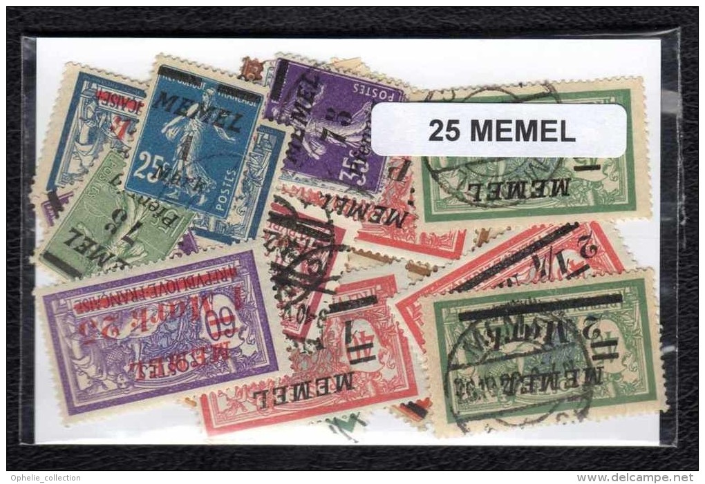Memel 25 Timbres Différents - Used Stamps