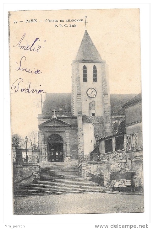 (3673-75) Paris - L'Eglise De Charonne - Arrondissement: 20