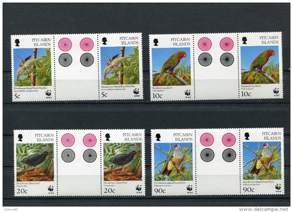 PITCAIRN WWF 1996 BIRDS GUTTERPAIR. MNH. - Unused Stamps