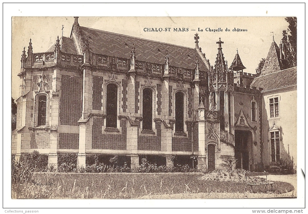 Cp, 91, Chalo-St-Mars, La Chapelle Du Château, Voyagée 1933 - Andere & Zonder Classificatie