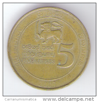 SRI LANKA 5 RUPEES 2007 - Sri Lanka (Ceylon)