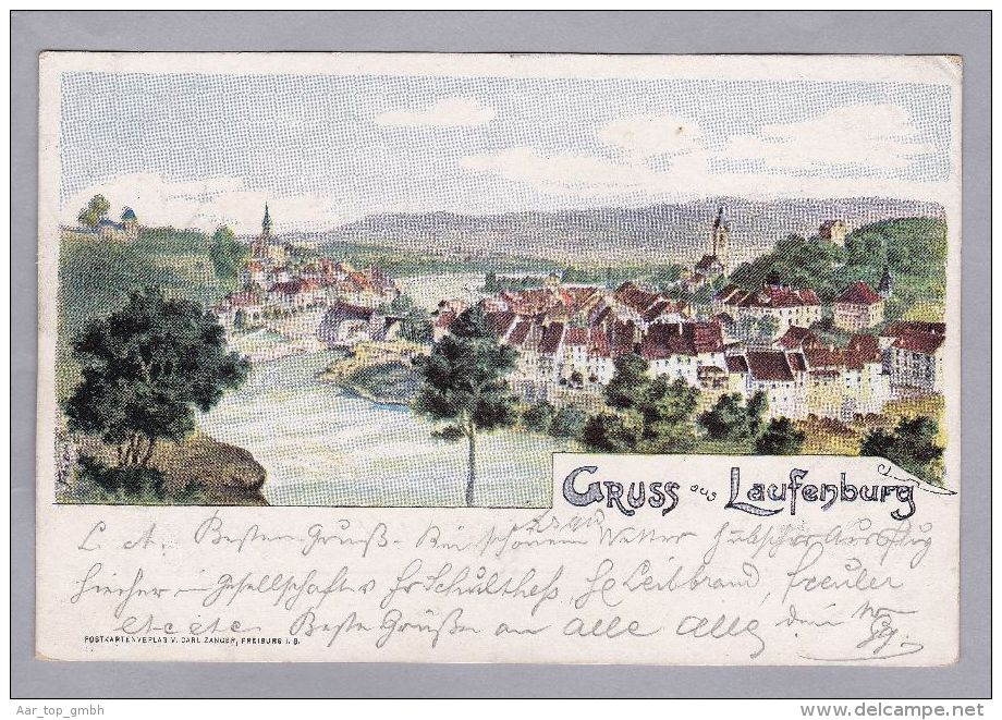 AK AG LAUFENBURG 1899-05-31 Künstlerkarte "Fexer" C. Zaner - Laufenburg 