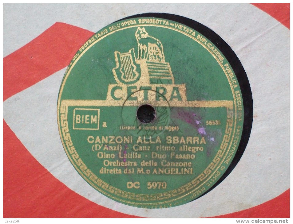 CETRA - CANZONI ALLA SBARRA/TUTTE LE MAMME -GINO LATILLA,DUO FASANO, ORCHESTRA DELLA CANZONE - 78 Rpm - Schellackplatten