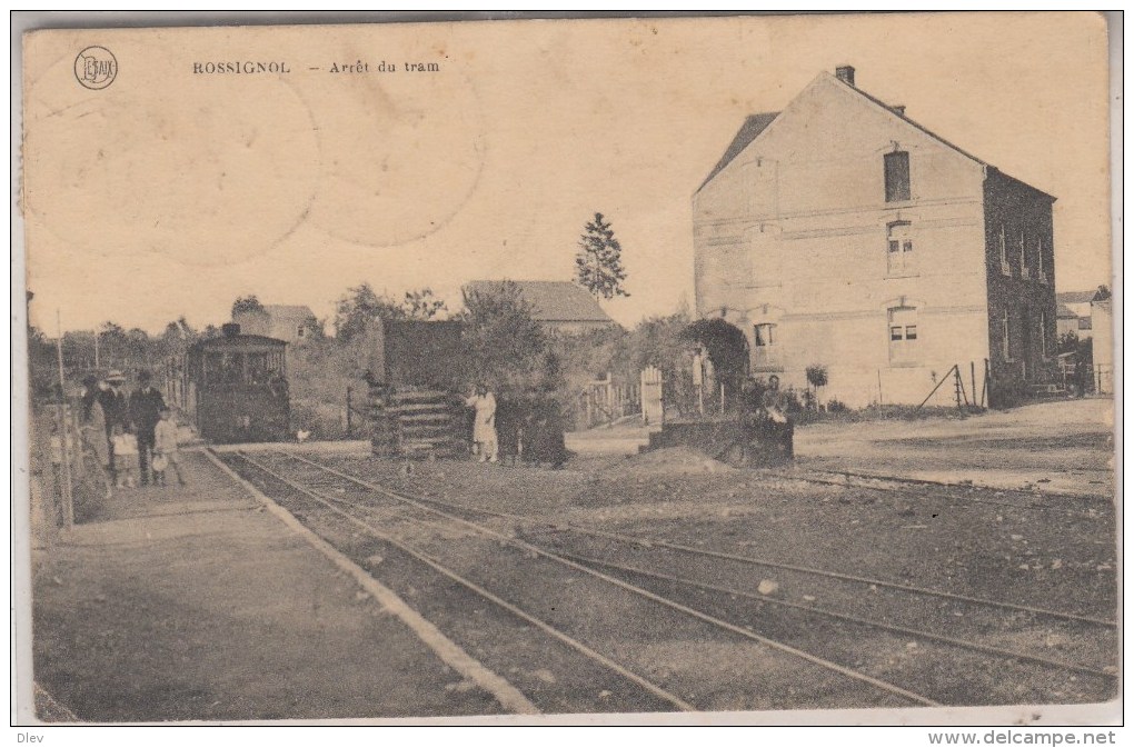 Rossignol - Arrêt Du Tram - Animée - Tram à Vapeur - 1922 - Edition Desaix - Tintigny