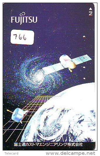 Télécarte Japon  SATELLITE (766) ESPACE * TERRESTRE * MAPPEMONDE * Telefonkarte Phonecard JAPAN * GLOBE * - Espace