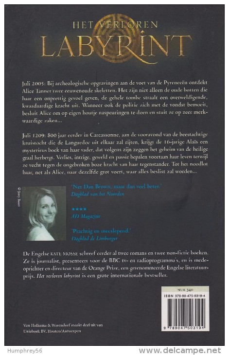 Kate MOSSE - Het Verloren Labyrint - Horreur Et Thrillers