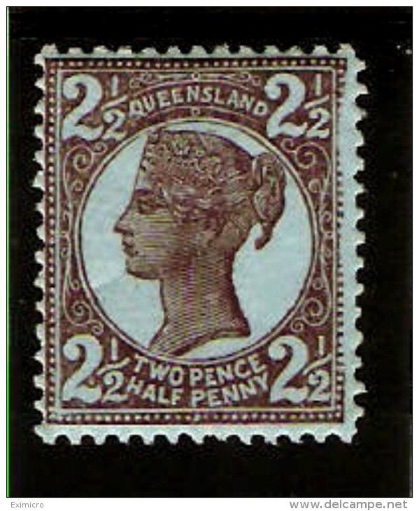 QUEENSLAND 1897 2½d BROWN - PURPLE/BLUE SG 238 MOUNTED MINT Cat £9.50 - Mint Stamps