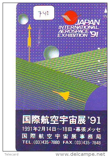 Télécarte Japon ESPACE * Phonecard JAPAN * SPACE SHUTTLE (740) * Rocket * LAUNCHING * SPACE WORLD * Rakete * - Espace