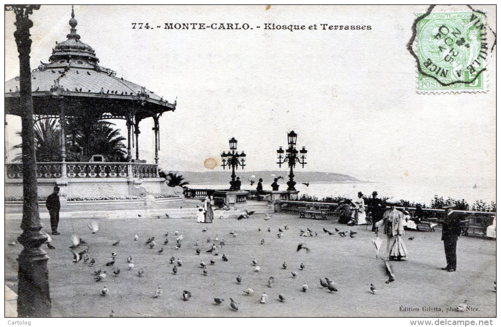 Monte-Carlo. Kiosque Et Terrasses - Les Terrasses