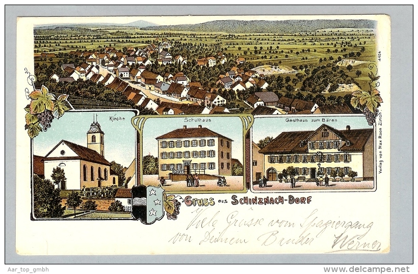 AK AG Schinznach 1906-09-07 Dorf Litho Farbig Max Roon - Schinznach 