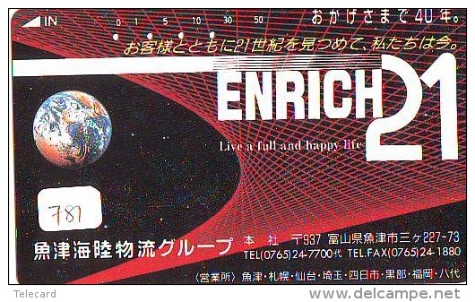 Télécarte Japon ESPACE * Phonecard JAPAN * SPACE SHUTTLE (781) * Rocket * LAUNCHING * SPACE WORLD * Rakete * - Espace