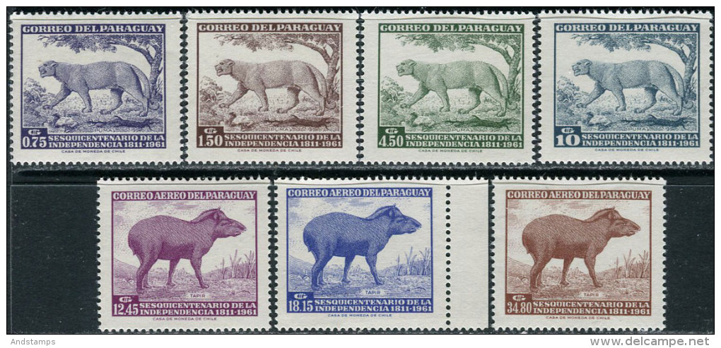 Paraguay 1961. Michel #912/18 MNH/Luxe. Animals (TS28/11) - Paraguay