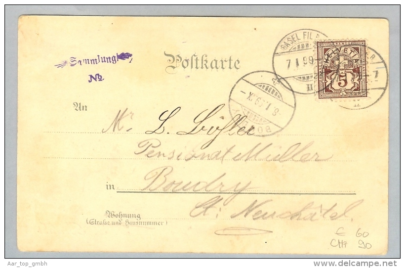 AK BL Säckingen 1899-01-07 Litho H.M.J. - Other & Unclassified