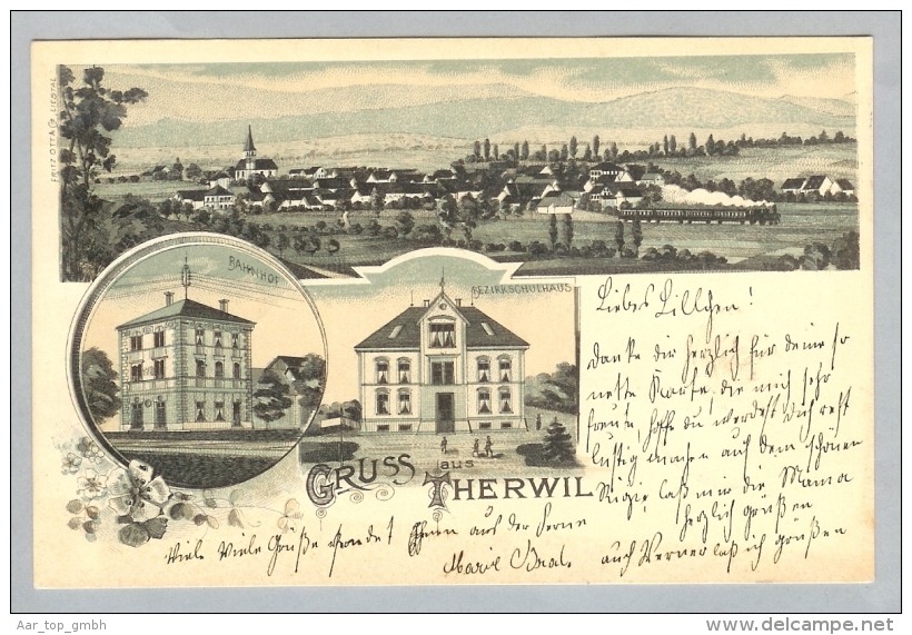 AK BL Therwil 1900-07-25 Litho Fritz Ott - Sonstige & Ohne Zuordnung