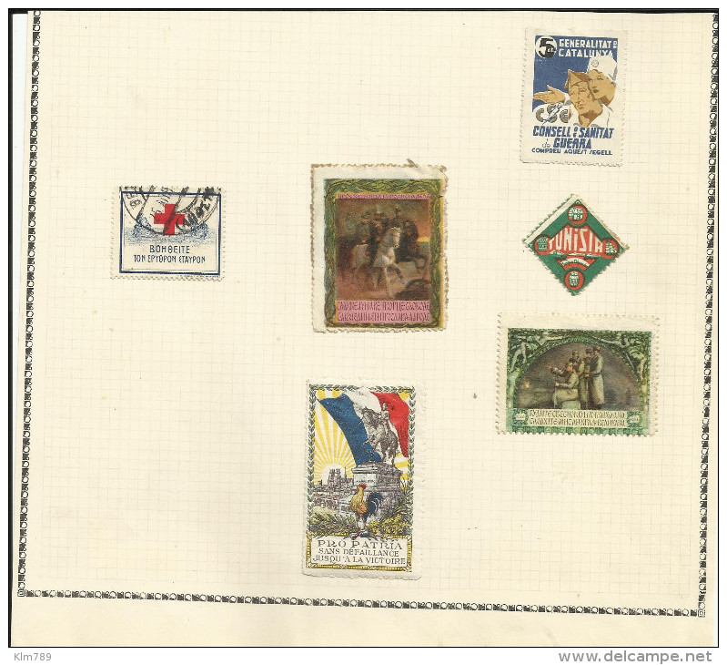 Vignettes Militaires - Delandre - Guerre 1914/18 - Lot De 6 Timbres - - Vignettes Militaires