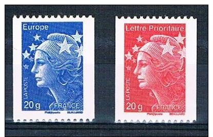 FRANCE - Marianne De Beaujard - Réf. 4572 - 4573 - Provenant De Roulettes - N° Noir Au Dos - Gommés - Neufs** - 2008-2013 Marianne De Beaujard