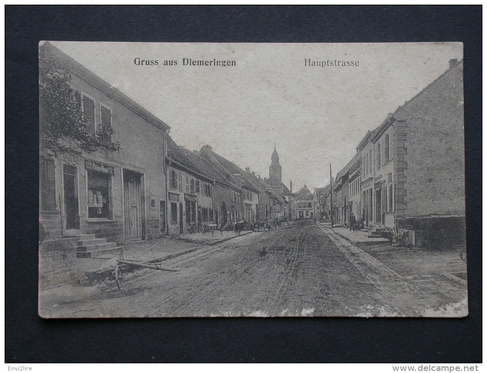 Ref4209 JU CPA De Diemeringen (Alsace) - Rue Principale - 1919 - Gruss Aus Diemeringen Hauptstrasse - Diemeringen