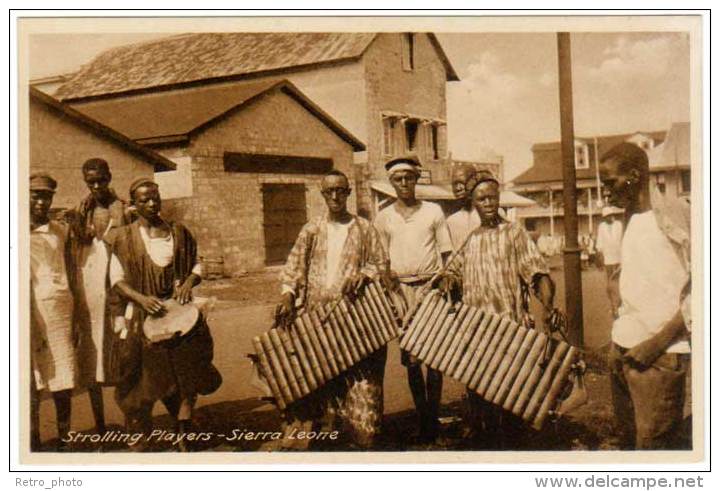 Cpa Sierra Leone - Strolling Players - Freetown ( Joueurs De Balafon ) - Sierra Leone