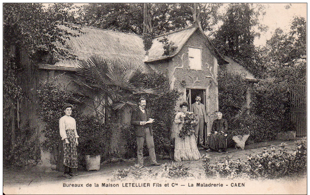 Cpa  14  Caen , La Maladrerie , Bureaux De La Maison " Letellier Fils Et Cie " Animations - Caen