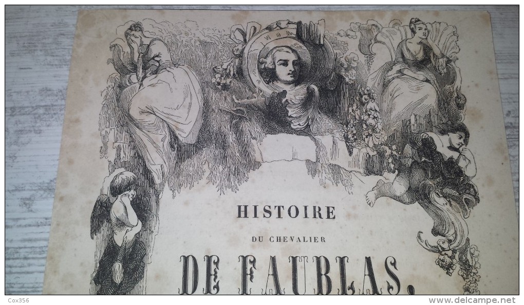 PROSPECTUS HISTOIRE Du CHEVALIER DE FAUBLAS . Libraire DE PIRICHON A BRUXELLES - Reclame