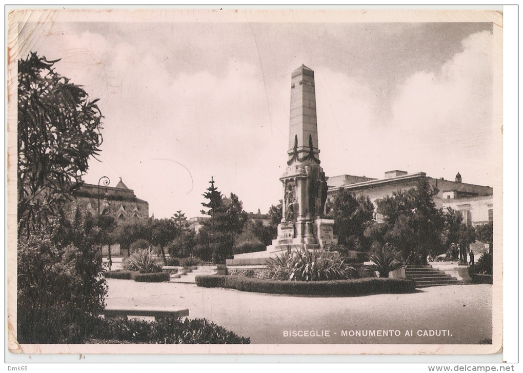 BISCEGLIE ( BARLETTA ) MONUMENTO AI CADUTI - EDIZIONE DI CLEMENTE - 1943 - Bisceglie