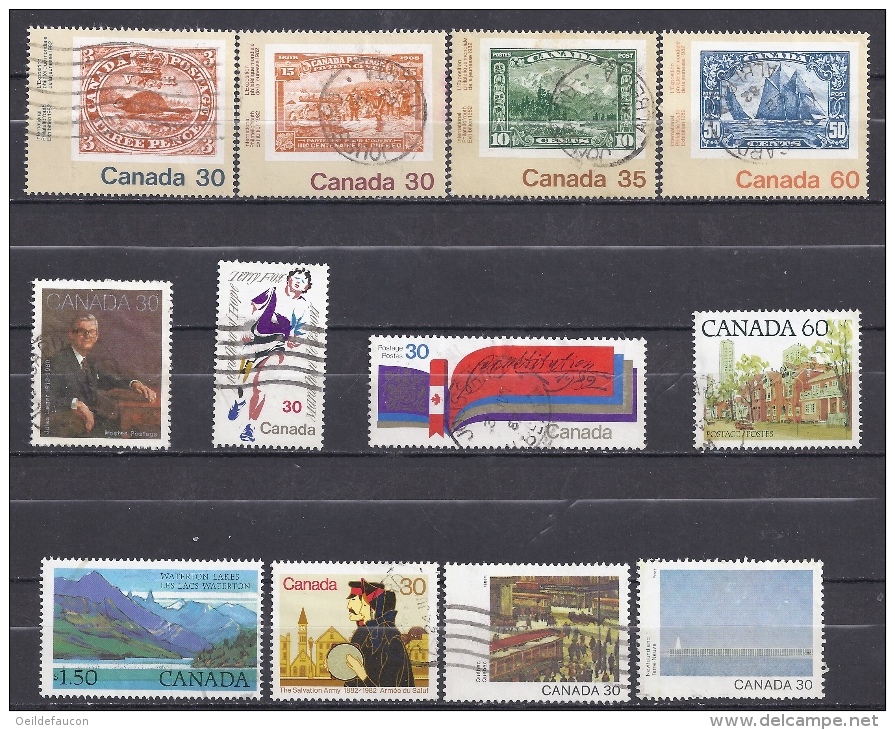 CANADA - Yvert -  Année 1982 - 787/826 - Sauf 792/95 - 800 Et 806/11 - Cote 17,90 € - Années Complètes